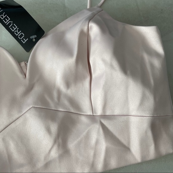 NWT Satin Blush Pink Bralet Crop Top Bra Small - Picture 5 of 14